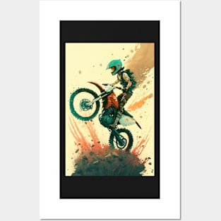 Dirt Bike Anime Style Posters and Art